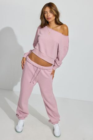 SoftTerry Off Shoulder Sweatshirt
