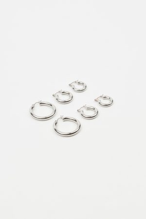 3 Pack Hoop Earrings