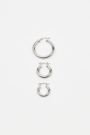 3 Pack Hoop Earrings