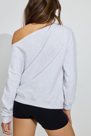 SoftTerry Off Shoulder Sweatshirt