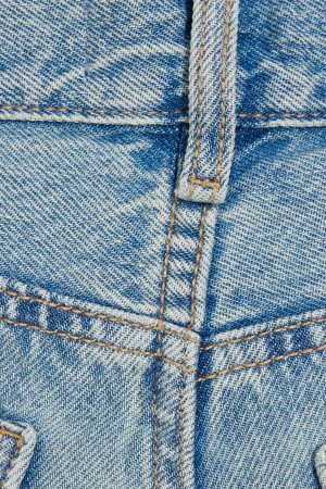 Low Rise Cuffed Denim Shorts