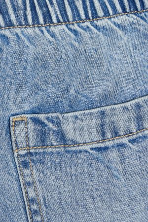 Belted Low Rise Wide Leg Jeans