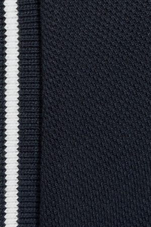 Pique Deep Plunge Halter Dress