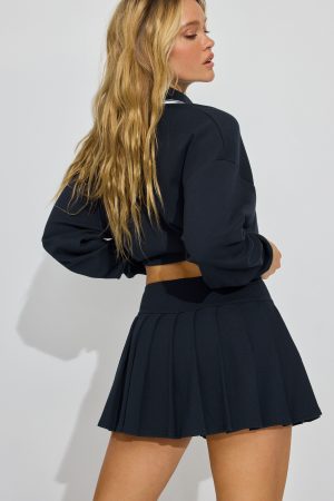 Pique Pleated Active Skort