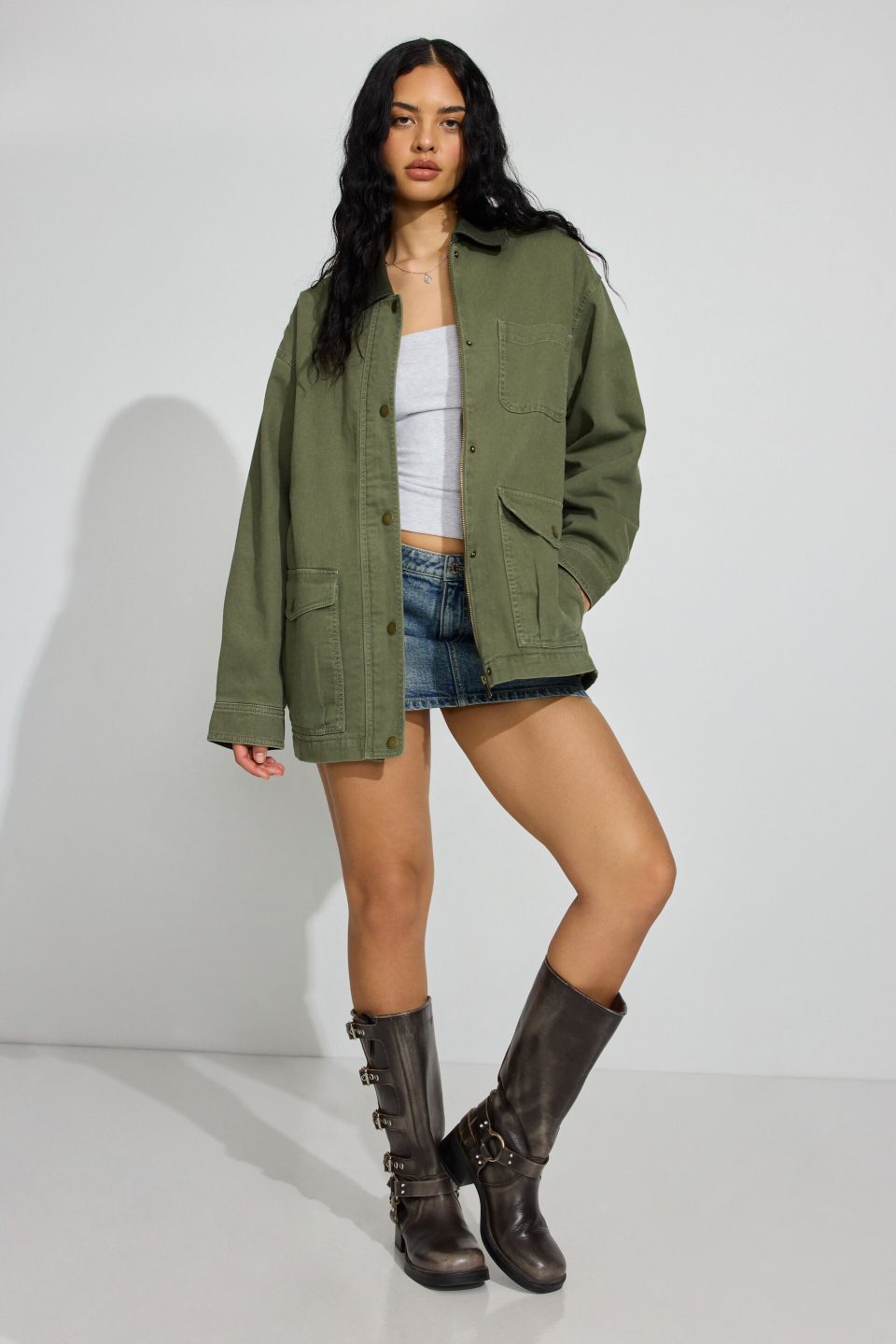 Long Twill Field Jacket