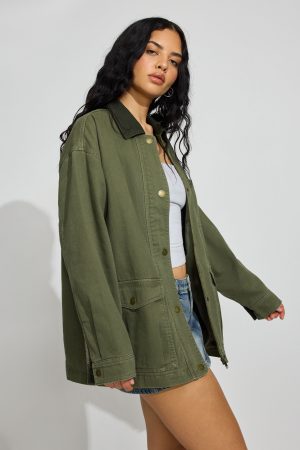 Long Twill Field Jacket