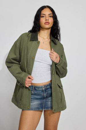 Long Twill Field Jacket