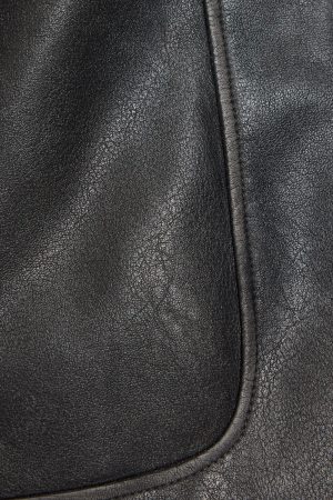 Oversized Faux Leather Worker Jacket