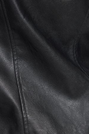Faux Leather Worker Jacket