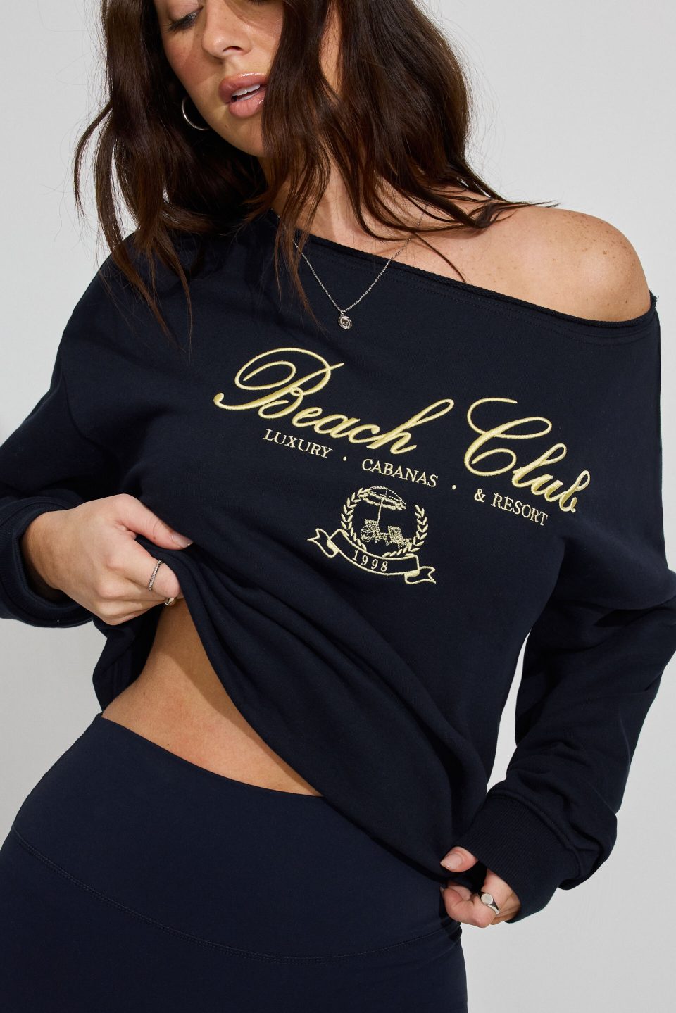 SoftTerry Off Shoulder Sweatshirt