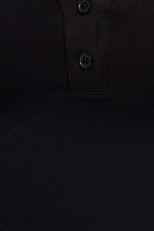 Sleek Polo Long Sleeve Top