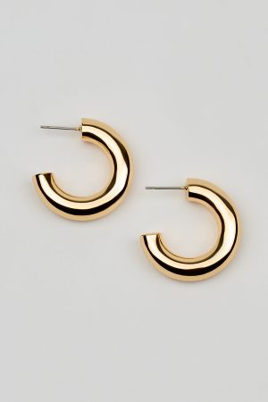 Smooth Chunky Hoop Earrings