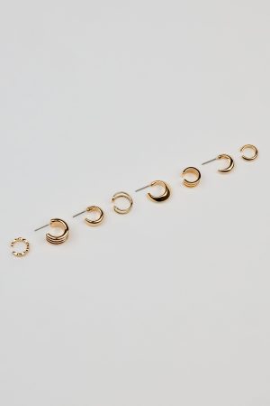 8 Pack Clean Metal Party Earrings