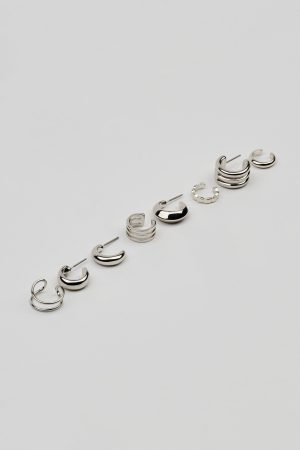 8 Pack Clean Metal Party Earrings