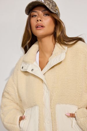 Sherpa Mixed Media Jacket