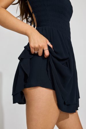 Kenzie Smocked Tiered Romper Dress