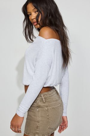 Serene Off Shoulder Long Sleeve Top