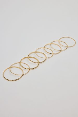 Set of 11 Textured Bangles