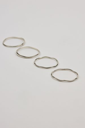 Set of 4 Wavy Bangles