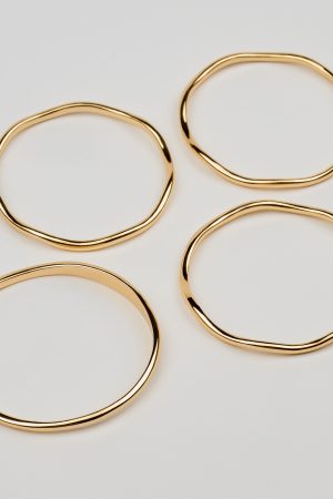 Set of 4 Wavy Bangles