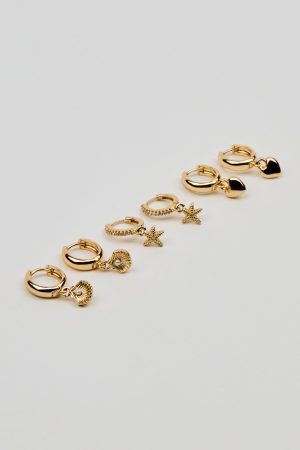 3 Pack It’s A Catch Hoop Earrings