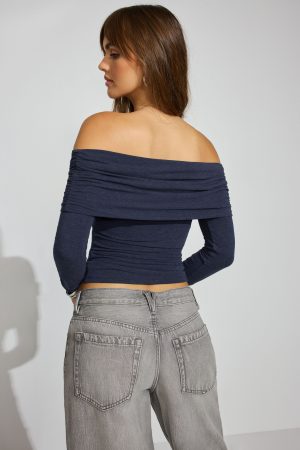 SexyCozy Off Shoulder Long Sleeve Top