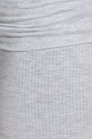 Sheer Ribbed Foldover Pants