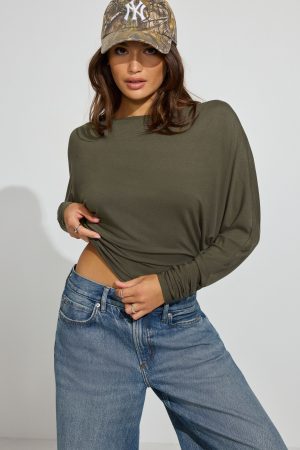 Smooth Dolman Boatneck Top