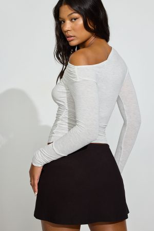 SexyCozy Asymmetric Long Sleeve Top