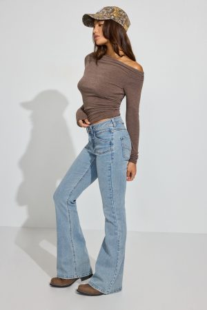 SexyCozy Asymmetric Long Sleeve Top