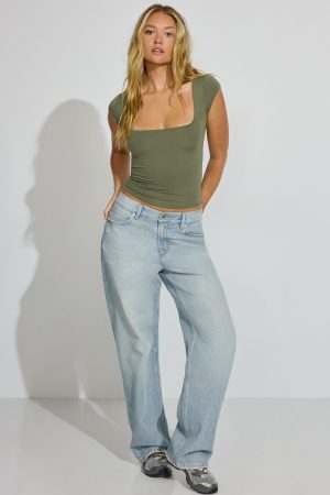 Smooth Open Neck Tee