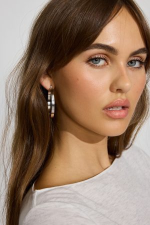 3 Pack Smooth & Textured Hoop Earrings
