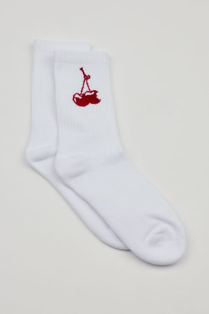 Sour Cherry Crew Socks